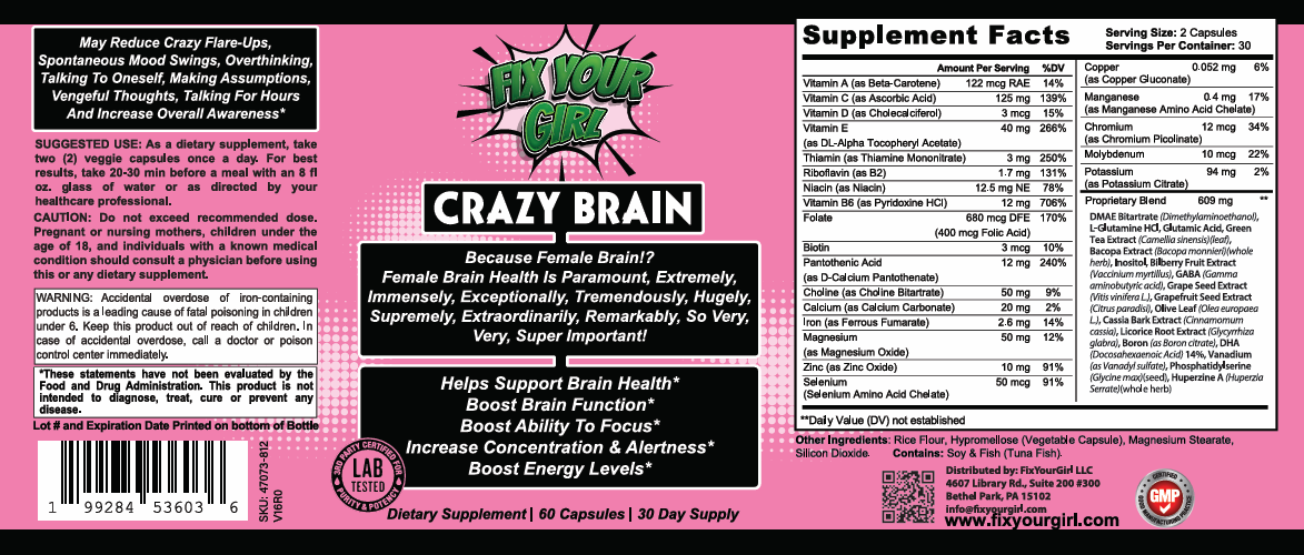 CRAZY BRAIN - Neuro Brain & Focus